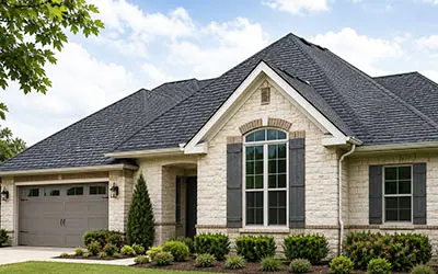 Residential Roofing Modern North Texas home featuring a professionally installed asphalt shingle roof by Sun Haven Roofing.
